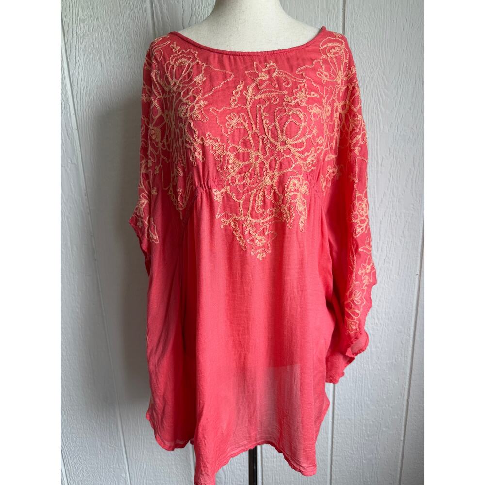 Sundance Embroidered Coverup Oversized Lightweight, Medium $148